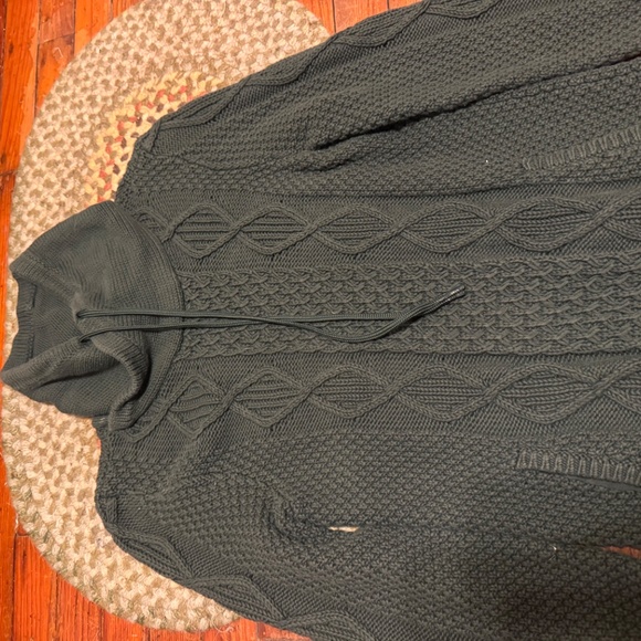 LL BEAN Double L® Mixed-Cable Sweater, Funnelneck  100% cotton yarns have a rema - Picture 6 of 7